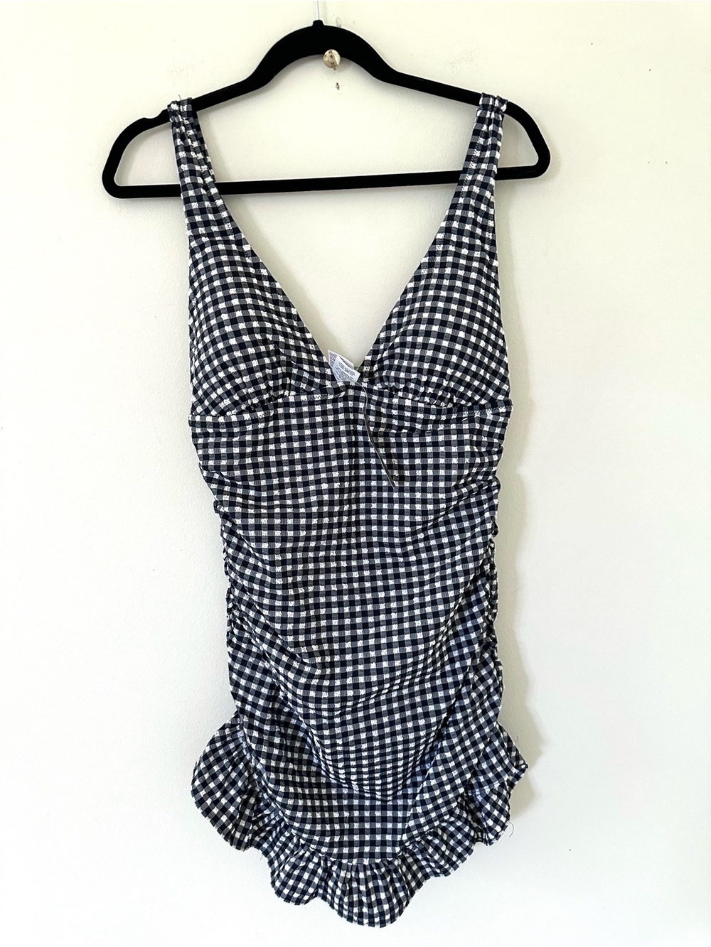 NWT J.crew Ruched swim dress in classic gingham - Picture 2 of 9